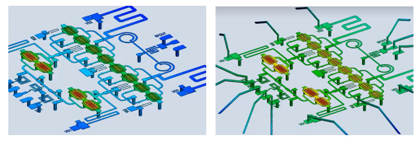 Die metalization layer and bondwire layer