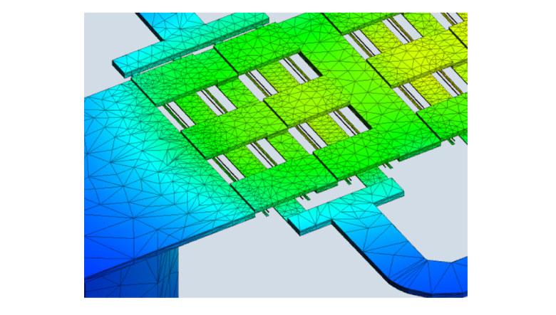 Figure 2. The advanced adaptive meshing algorithms automatically generate accurate meshes for intricate geometries