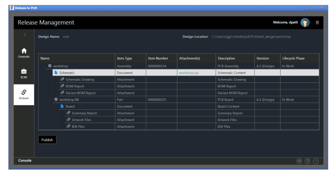 Using a simple wizard-based workflow, engineers are quickly guided through obtaining all the correct information for PLM and mapping into the corporate product structure, taking a manual process from hours to minutes