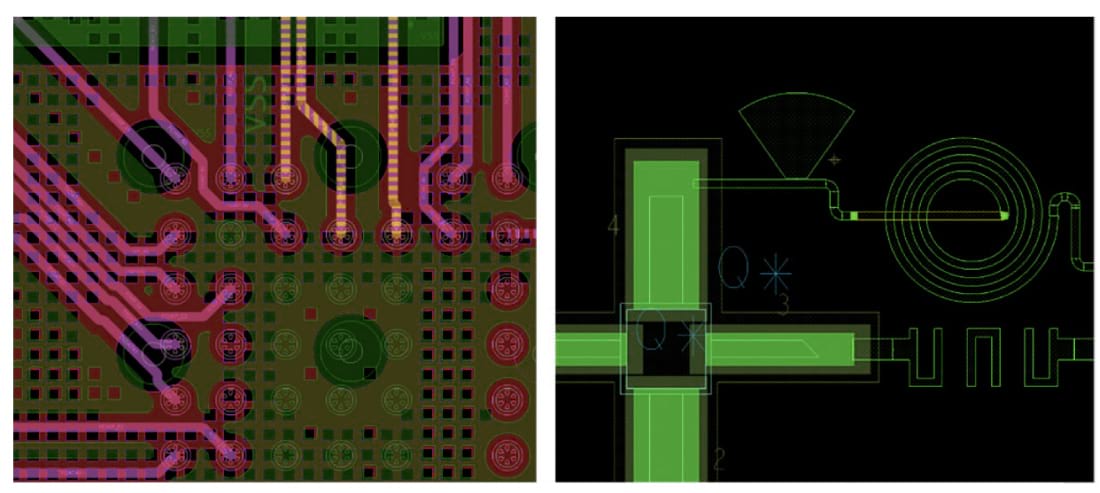 Figure 2: Additional capabilities for silicon-based technologies and RF packaging are available through the Silicon Layout Option and RF Layout Option