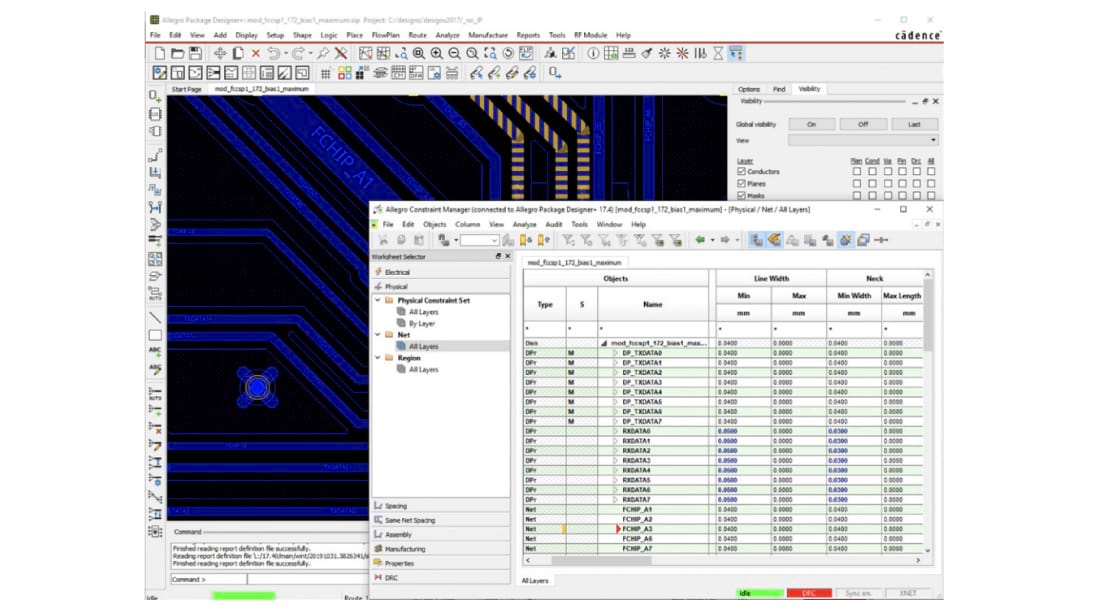 Figure 3: Comprehensive substrate physical virtual prototyping allows the engineer to evaluate the effects of physical design changes to signal integrity and signal performance