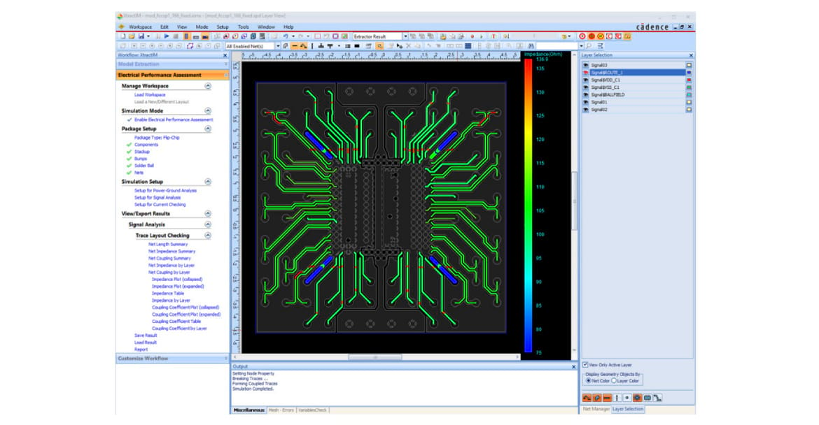 Figure 7: Sigrity extraction and 3D modeling technology is directly integrated, enabling comprehensive rapid analysis and simulation model creation