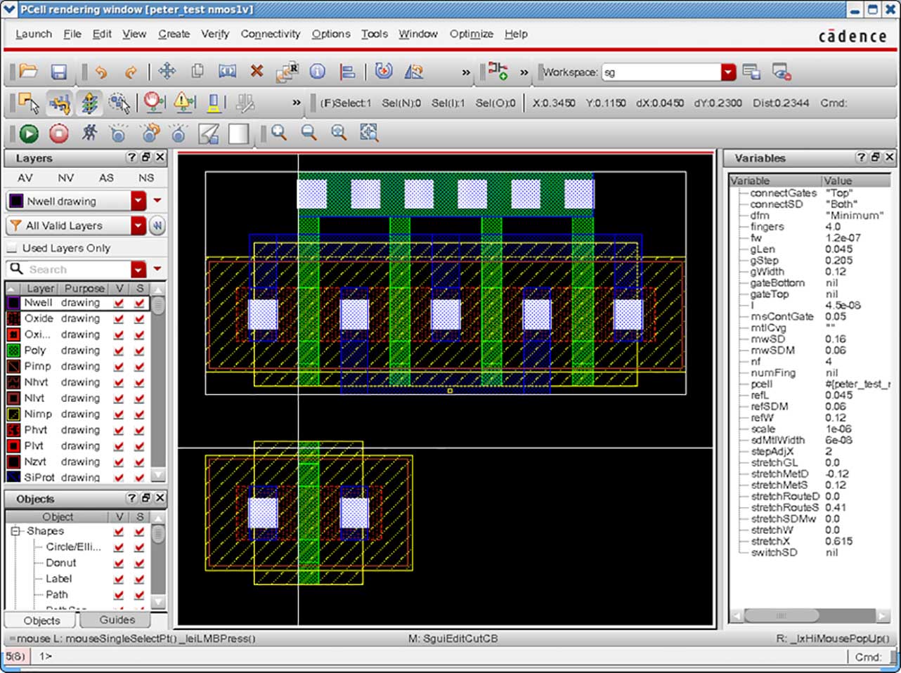 Figure 3: PCell rendering window