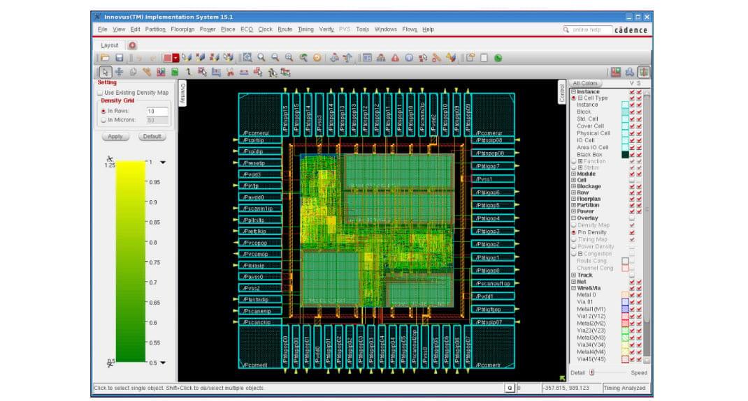 The GigaPlace engine accounts for pin density as well as pin access.