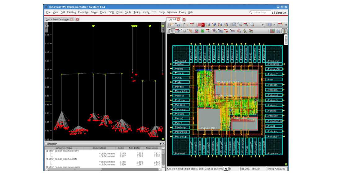 Concurrent clock and datapath optimization, along with a clock-tree debugger.