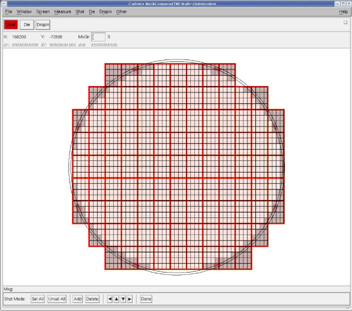 Cadence MaskCompose interactive wafer module