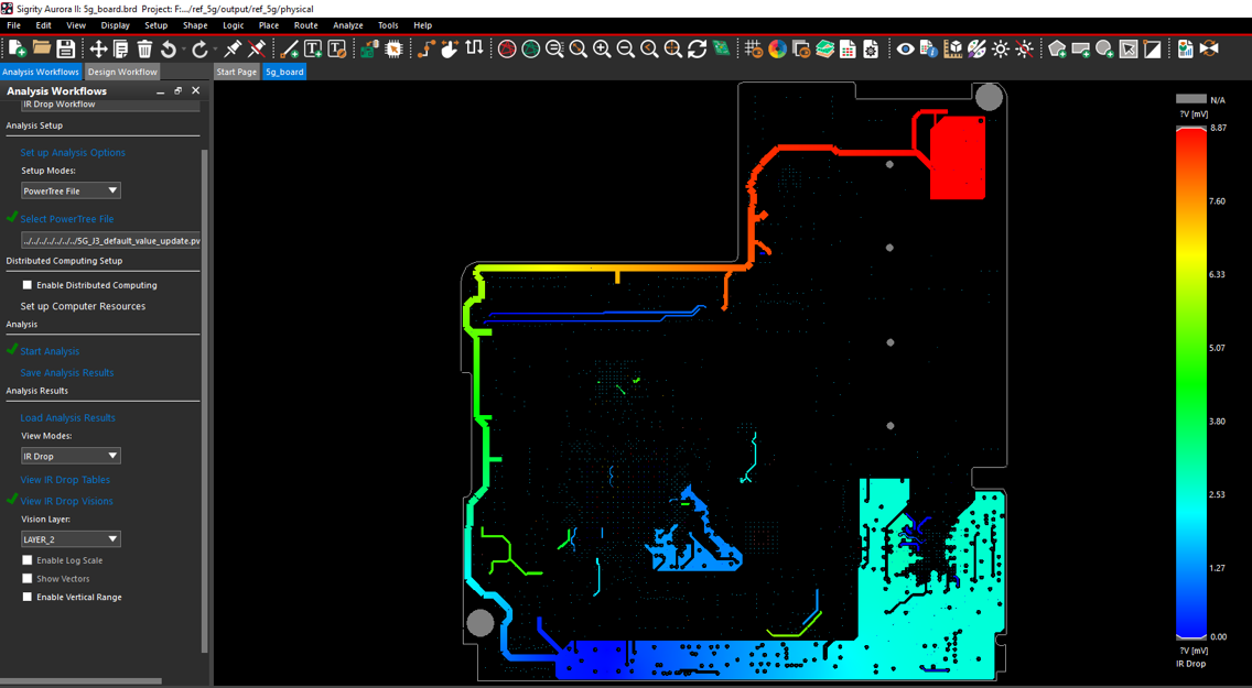 Sigrity Aurora PCB Analysis integrated with Allegro PCB Designer enables SI/PI issues to be quickly identified and corrected through in-design analysis