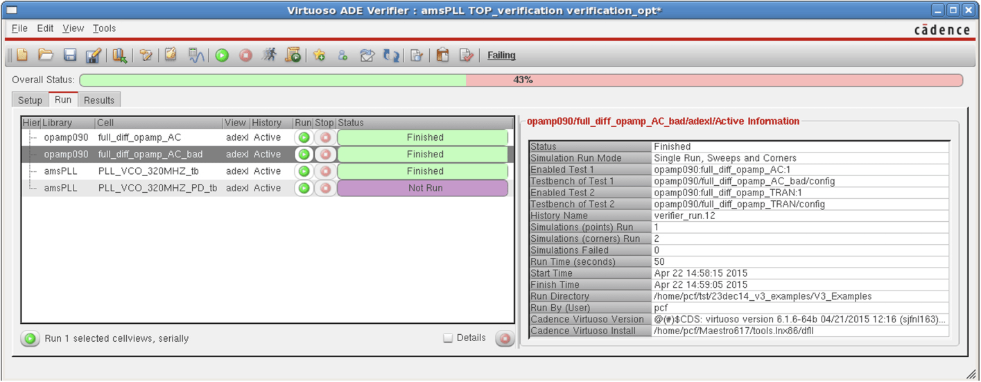 Virtuoso ADE Verifier job monitor