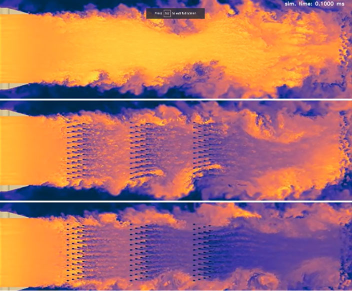 Conjugate heat transfer predictions of a square jet exhausting over a film-cooled deck from the AIAA Propulsion Aerodynamics Workshop